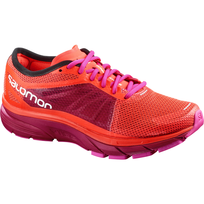 SALOMON SONIC RA W Philippines - Women's Running Shoes - Orange/Purple | 089635-RTI